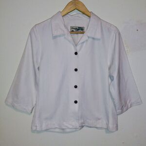 Havana Jacks Cafe Short Lightweight Jacket-Medium-Wooden Buttons-Bracelet Sleeve